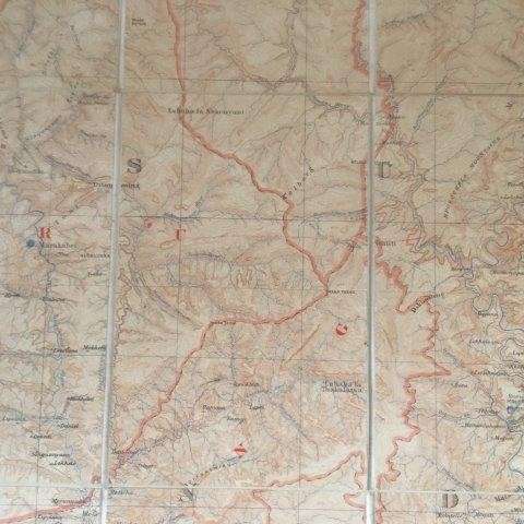 Map of Basutoland 1904 (includes book of Routes) - Dobson, Capt. M. C. RFA 0.70kg