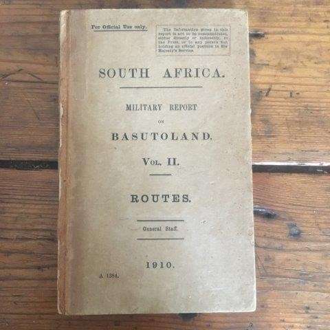 Map of Basutoland 1904 (includes book of Routes) - Dobson, Capt. M. C. RFA 0.70kg