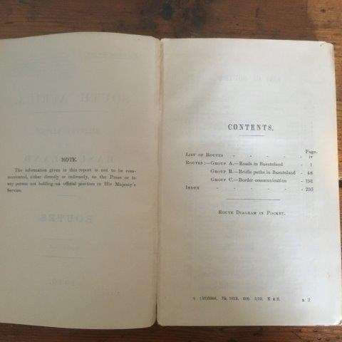 Map of Basutoland 1904 (includes book of Routes) - Dobson, Capt. M. C. RFA 0.70kg