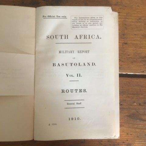 Map of Basutoland 1904 (includes book of Routes) - Dobson, Capt. M. C. RFA 0.70kg