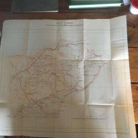 Map of Basutoland 1904 (includes book of Routes) - Dobson, Capt. M. C. RFA 0.70kg