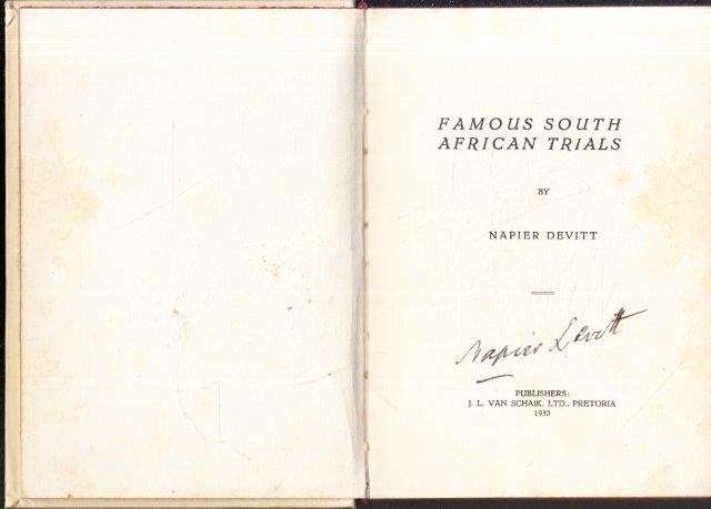 Famous South African Trials (Signed) - Devitt, Napier 0.50kg