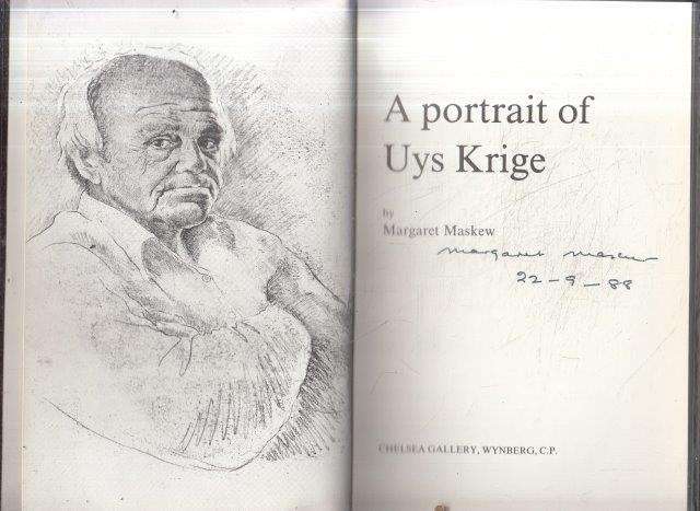 A Portrait of Uys Krige (Signed) - Maskew, Margaret 0.40kg