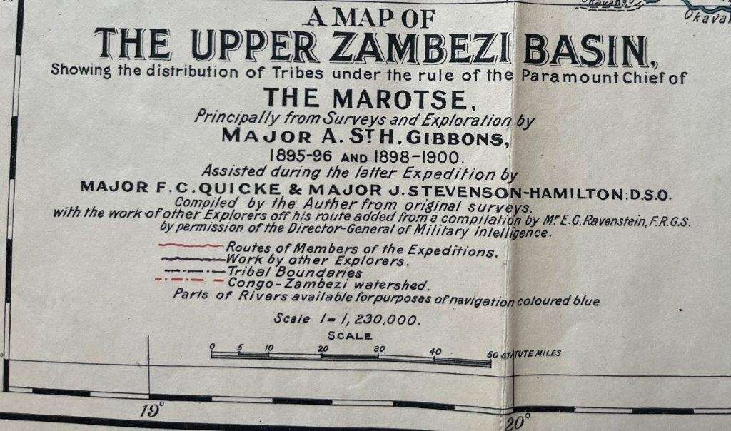 Map of North Western Rhodesia (A Map of the Upper Barotse Basin)(fold-out map)