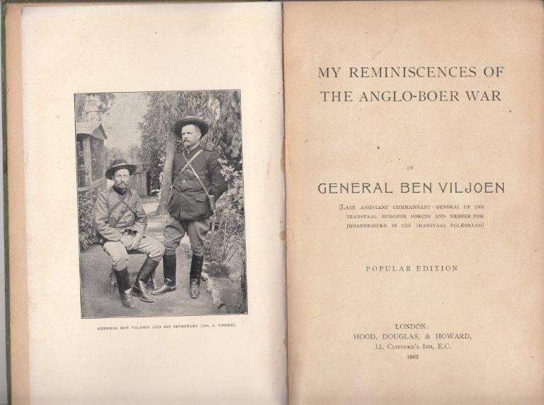 My Reminiscences of the Anglo-Boer War (1903 Hardcover) - Viljoen, Ben