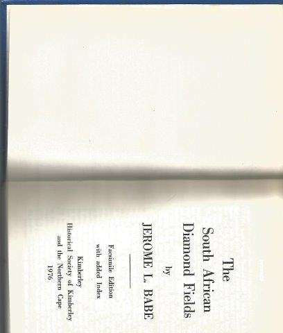 The South African Diamond Fields (Hardcover) - Babe, J. L.