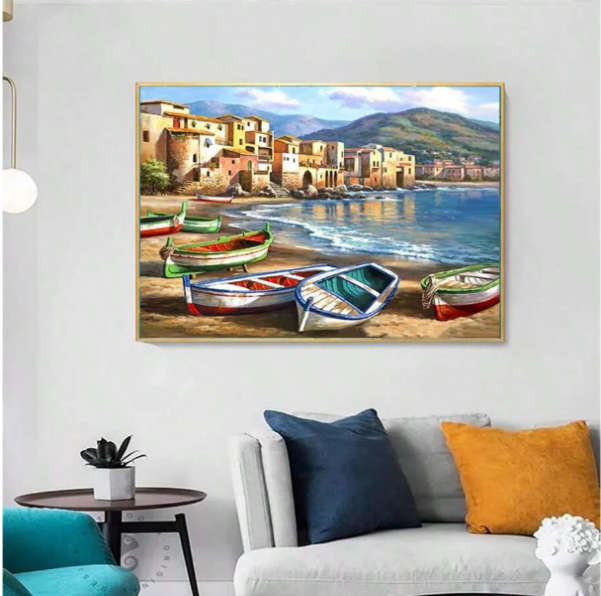 Cross-Stitching: Coastal Landscape