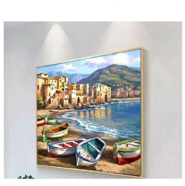 Cross-Stitching: Coastal Landscape