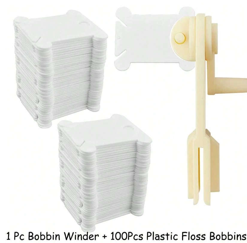 100pcs Plastic Floss Bobbins