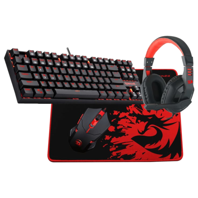 Redragon 4in1 Mechanical Gaming Keyboard, Mouse, Headset and Mousepad Combo
