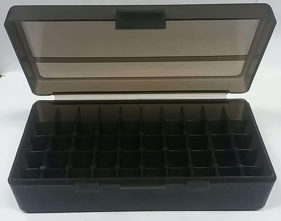 Plastic Ammo Case Medium Black 50 Piece