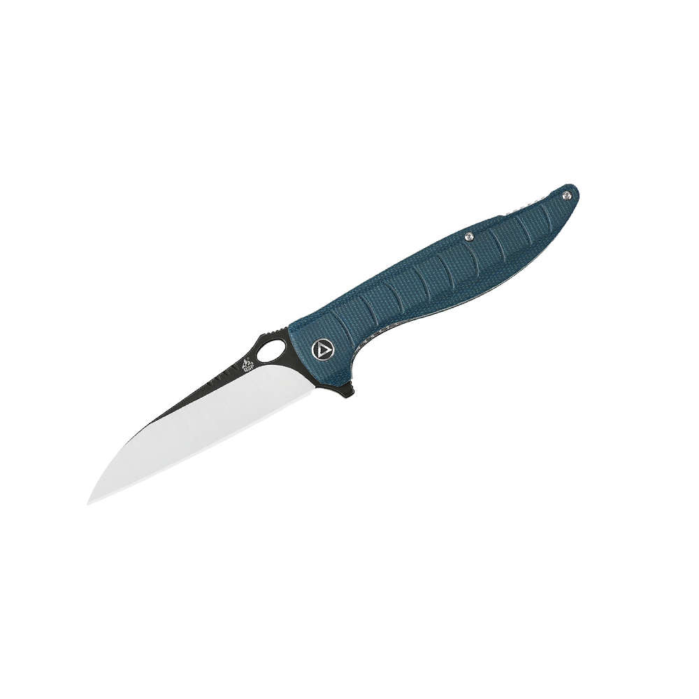 QSPQS117-CLOCUST BLUE MICARTA FOLDING KNIFE