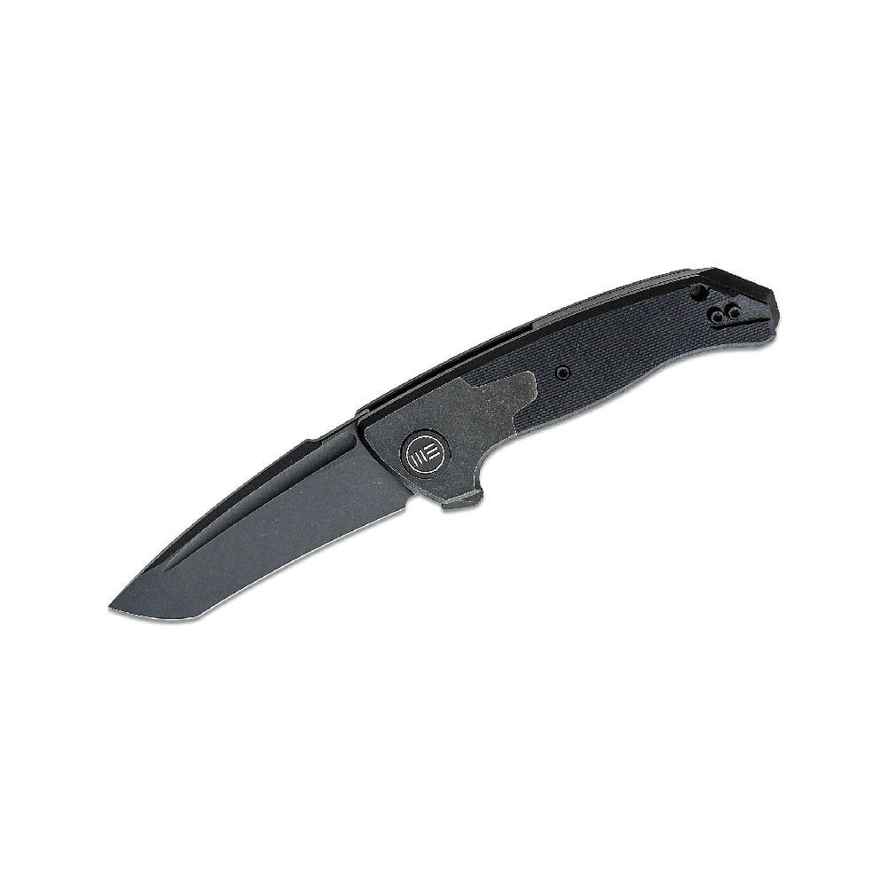 WE Knife Press Check Titanium Black Handle  WE20078A-1