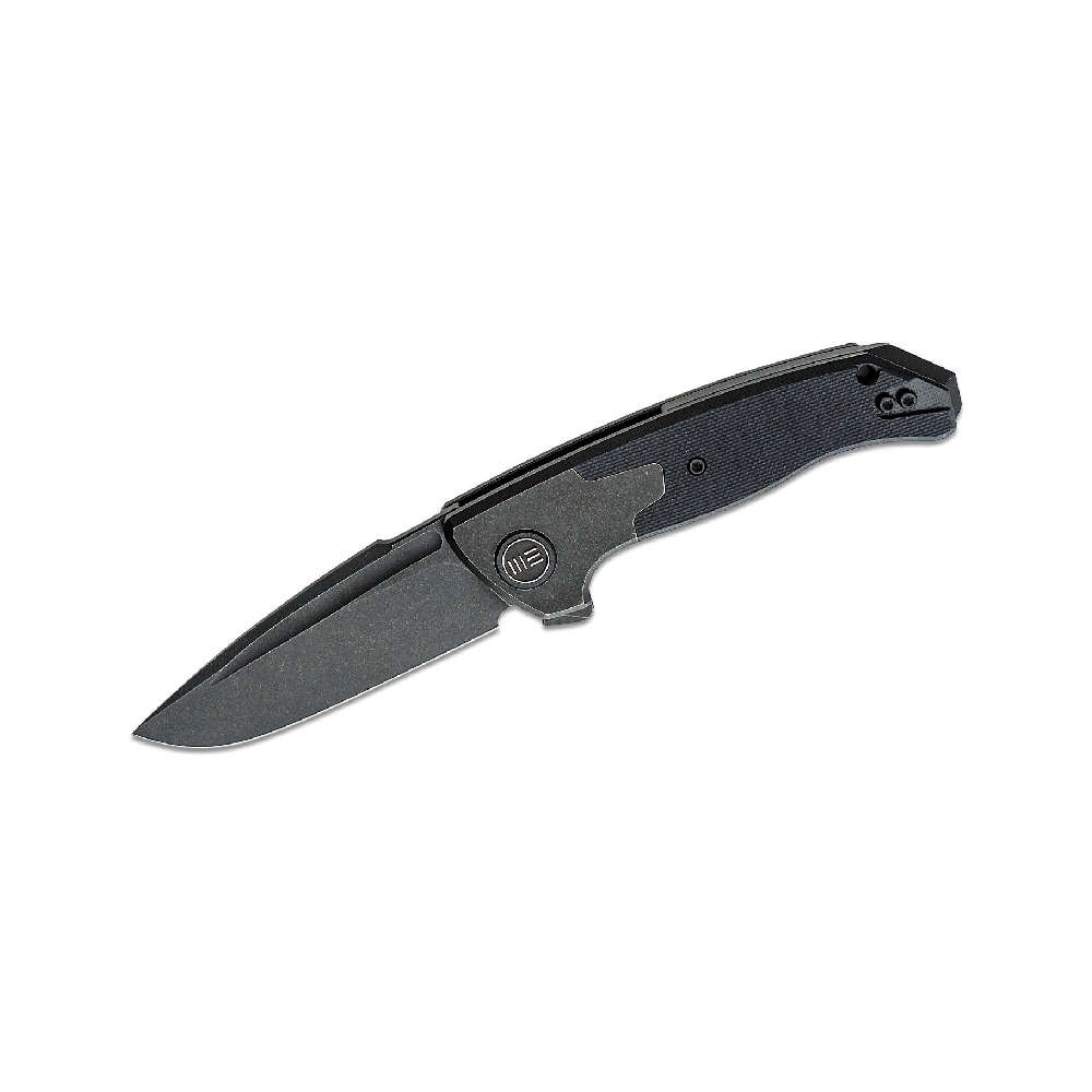 WE Knife Press Check Titanium Black Handle  WE20078B-1