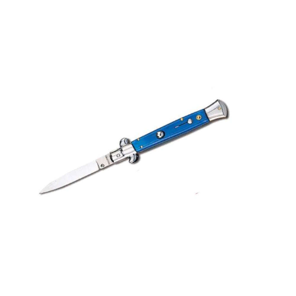 Side Open Spring Knife Blue Handle - 6054