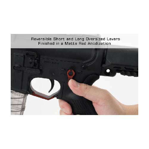 UTGTLT-TKSLTR UTG AR15 Ambidextrous 45/90 Safety Selector, Red
