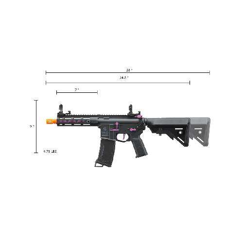 Lancer Tactical LT-32BAP7-G3 GEN3 7 Inch Black-purple Airsoft Rifle