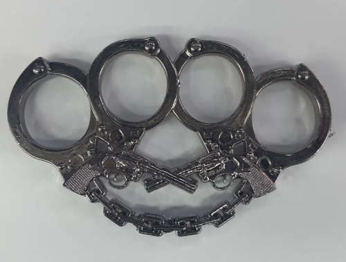 Knuckle duster silver gun pattern- 4203