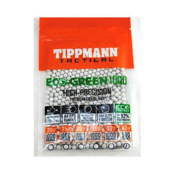 Tippmann 6MM ECO BBs .40G 500CT White - 65556