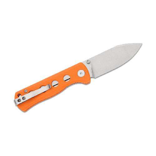 QSP Canary Folder Liner Lock 14C28N Stonewashed Orange G10 - QS150-B1