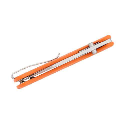 QSP Canary Folder Liner Lock 14C28N Stonewashed Orange G10 - QS150-B1