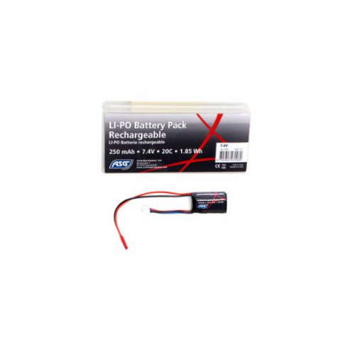 ASG Battery 7.4V 250mAh 20C Li-Po  18780