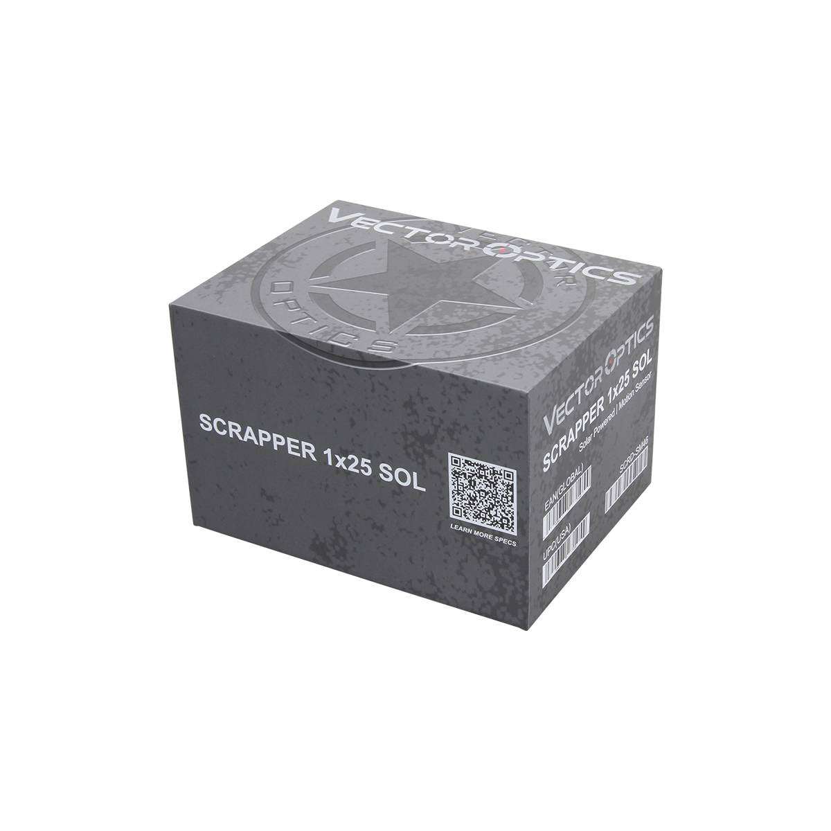 Vector Optics Scrapper 1x25 Solar Power Multi Reticle Red Dot Sight - SCRD-SM46