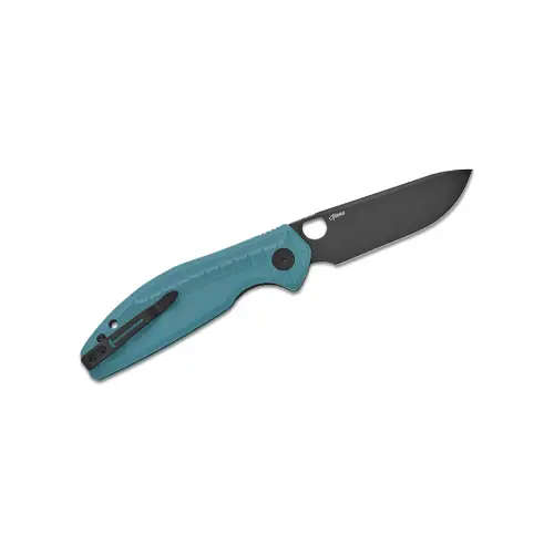 Bestech Button Lock D2 Black PVD G10 Grey Handle - BMK12C-2