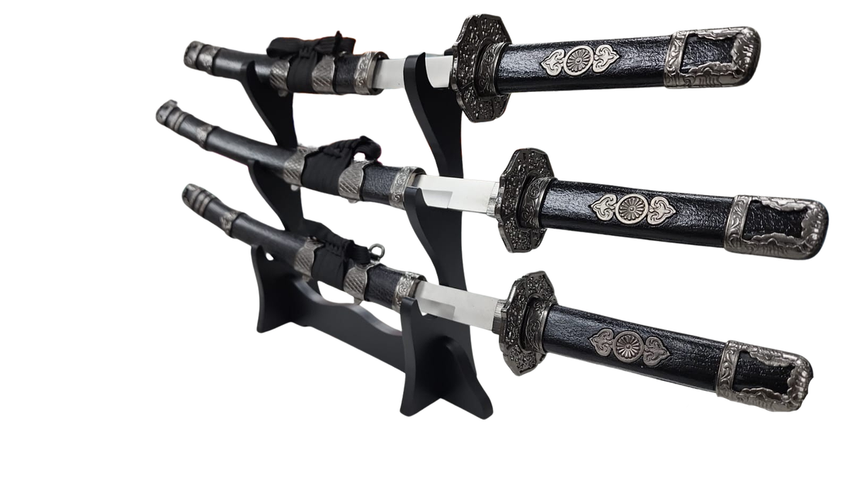 FAS3-7 SWORD 3PC DISPLAY WITH STAND HK3012