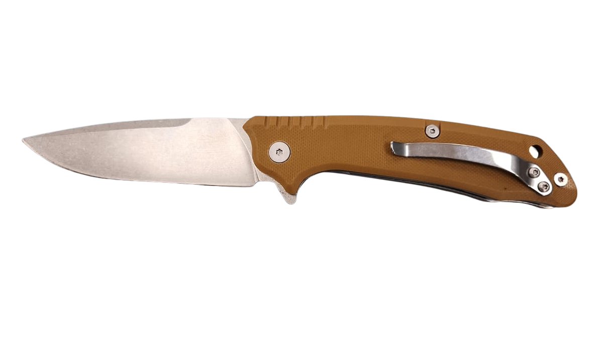 FAS7-19 Pocket Knife Folding With Brown Handle
