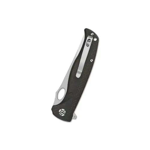 QSP Gavial Liner Lock, D2 2 Tone Satin, Dark Brown Micarta - QS126-D1