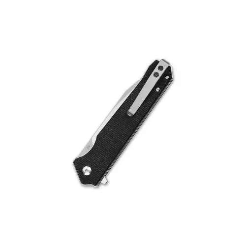 QSP Mamba V2 Liner Lock, D2 Satin, Black Linen Micarta