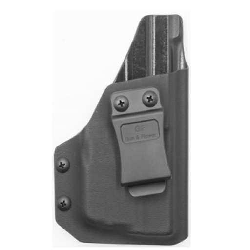 Glock 19 Olight Baldr Mini IWB, Kydex, 1.5 inch plastic clip, Right Hand, Black-RF-KIG19OBM