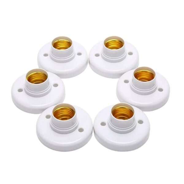 1pc E27 Screw Cap Socket White Ceiling Light Lamp Bulb Fixing Base Stand Light Bulb Holder