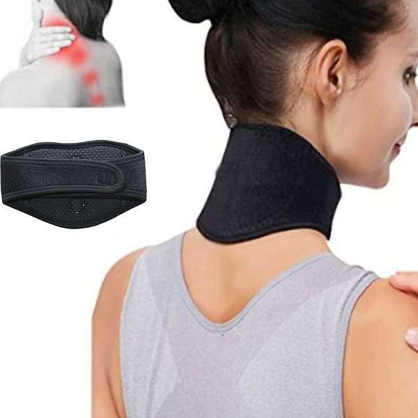 1831382 7 Magnet  Self Heating Neck Support Adjustable Cervical Collar