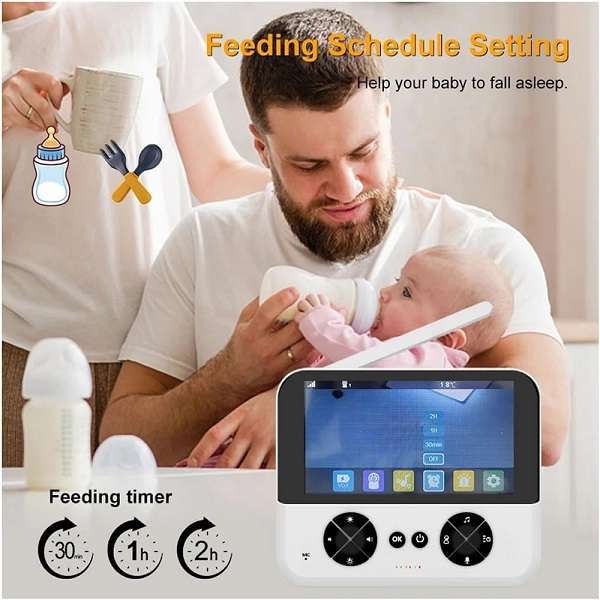 4.3 Baby Monitor With Pan Tilt Camera Night Vision