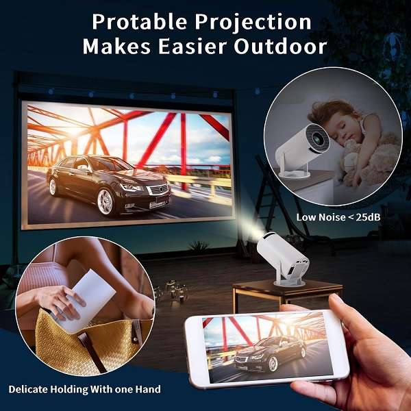 HY300 Smart LED Projector With Remote Control