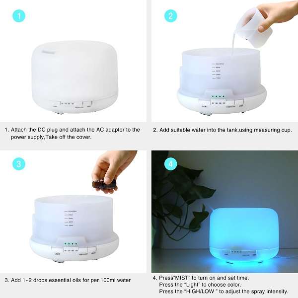 Aorlis AO-50107 Aroma Diffuser Humidifier 7 LED