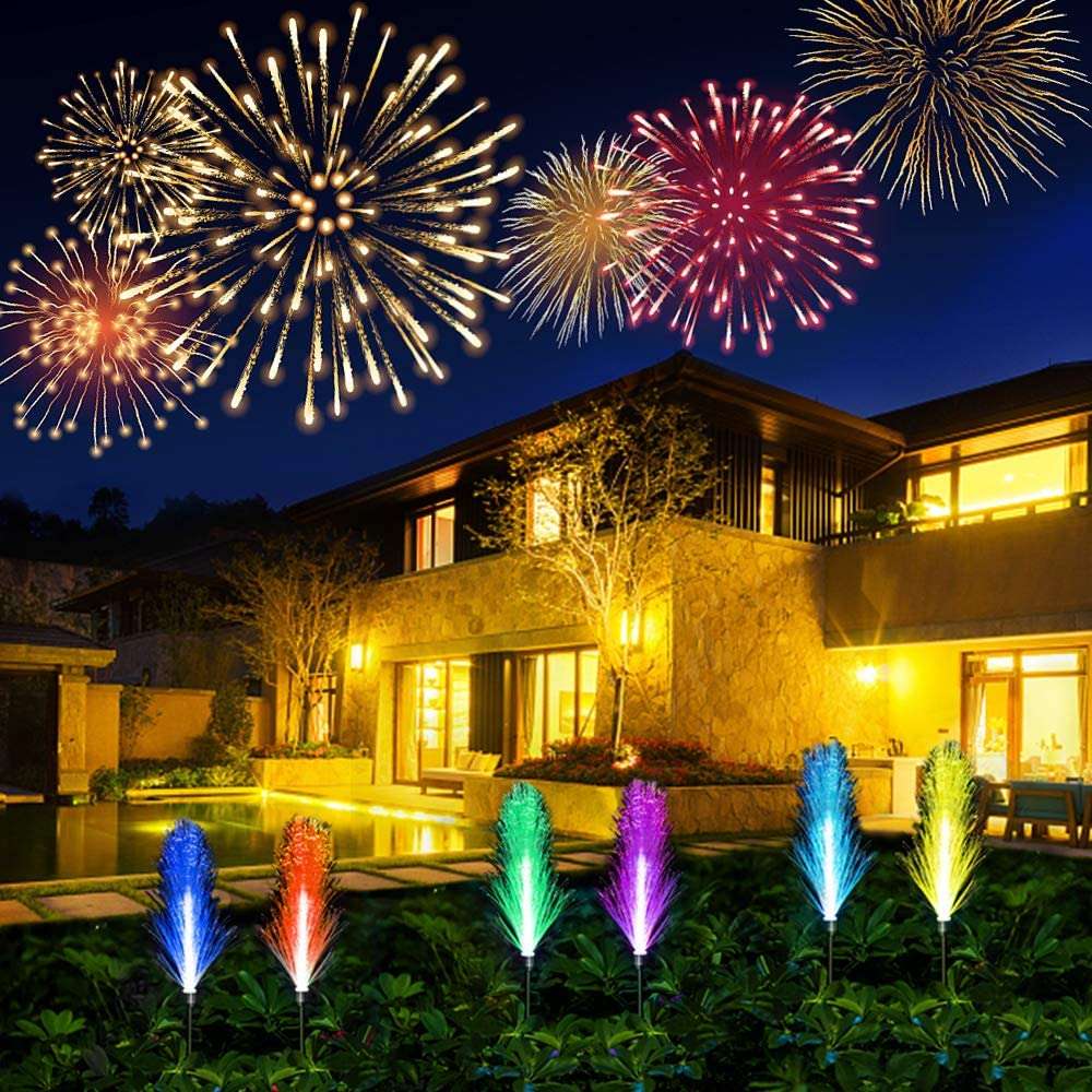 FA-LC51 7 Colour Solar Powered Triple Layer Fiber Optic Light 2pcs