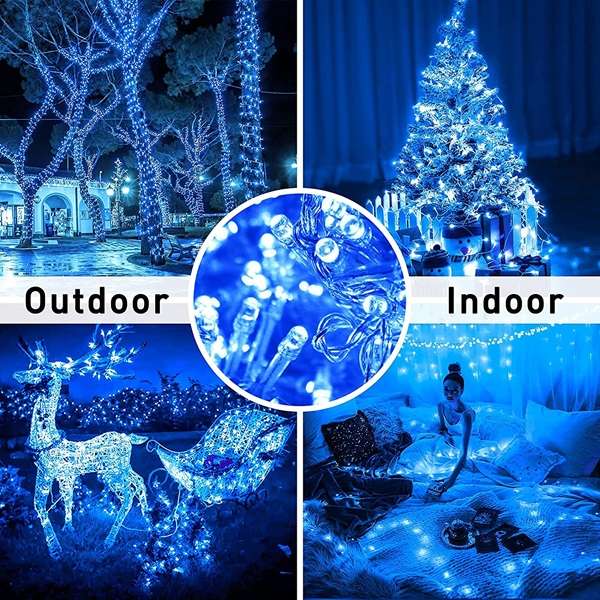 ZYF-D190 Clear Cable Blue LED String Fairy Light with Interconnecting Cable 20M