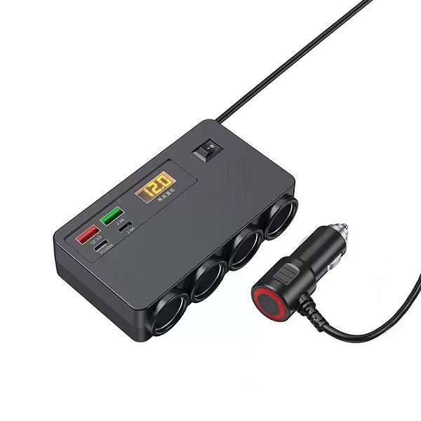 D-30 Cigarette Lighter Car Charger Converter With Digital Display