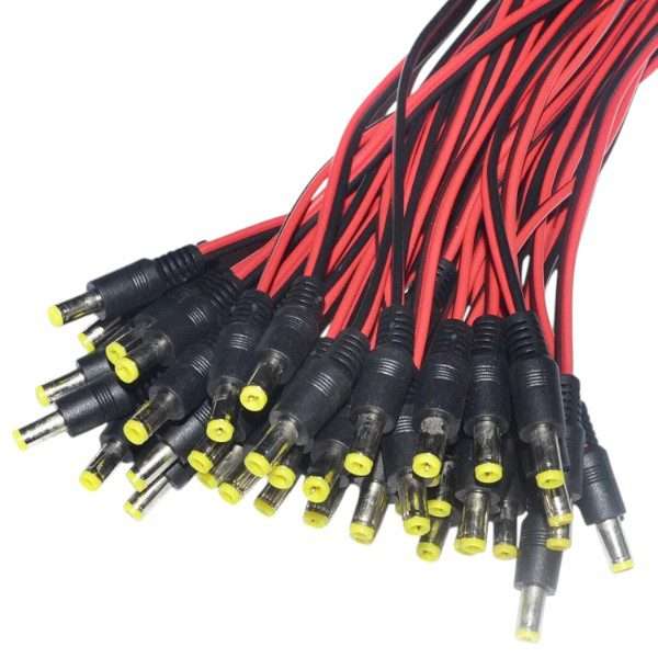 SE-L292 CCTV Security  Camera DC Male Power Pigtail Cable  Pack of 100