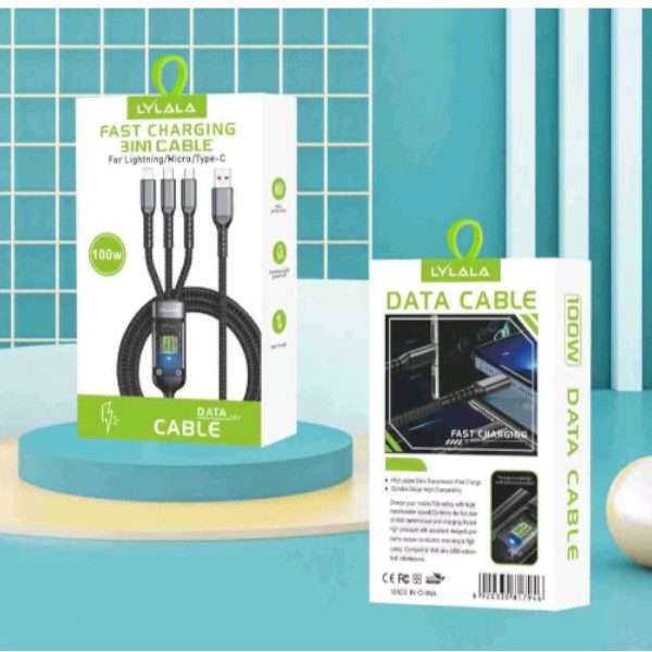LYLALA 3-in-1 Fast Charging 100w Cable