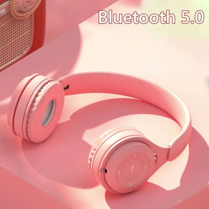 P47 Foldable Bluetooth Headphones With Micro SD Card Slot