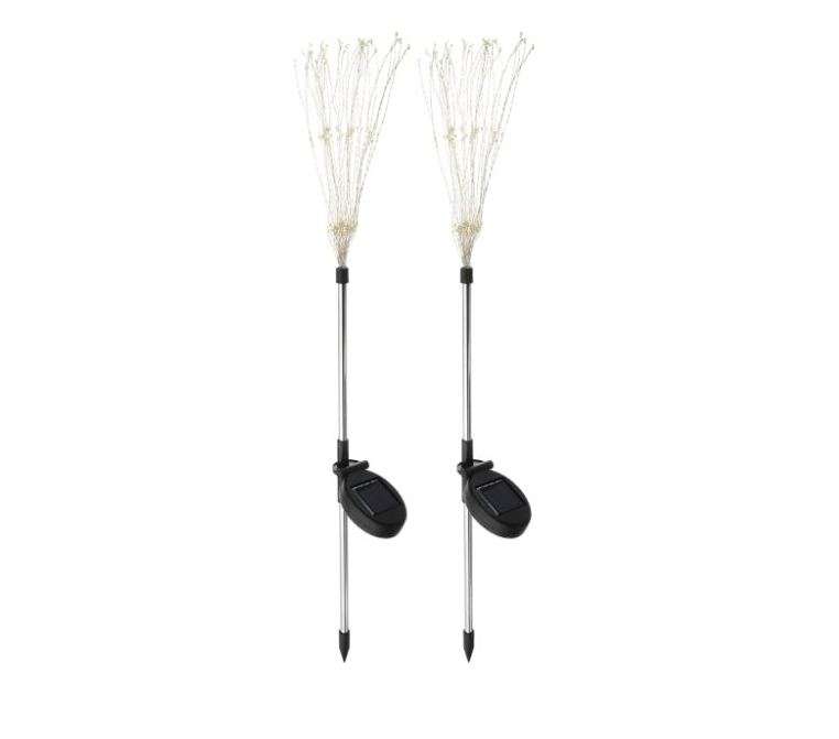 FA-LC34C-120 Solar Powered Starburst Stake Light Multicolour 2PC
