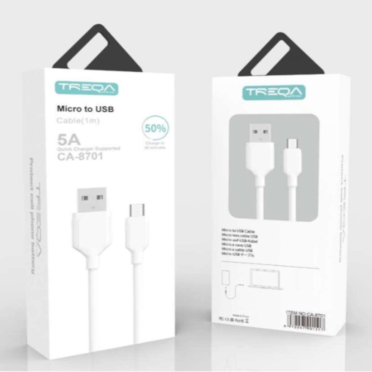 Treqa CA-8703 5A USB To Type C Cable 1M