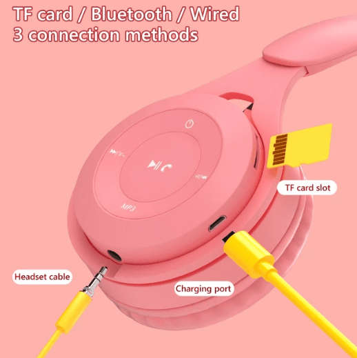 P47 Foldable Bluetooth Headphones With Micro SD Card Slot