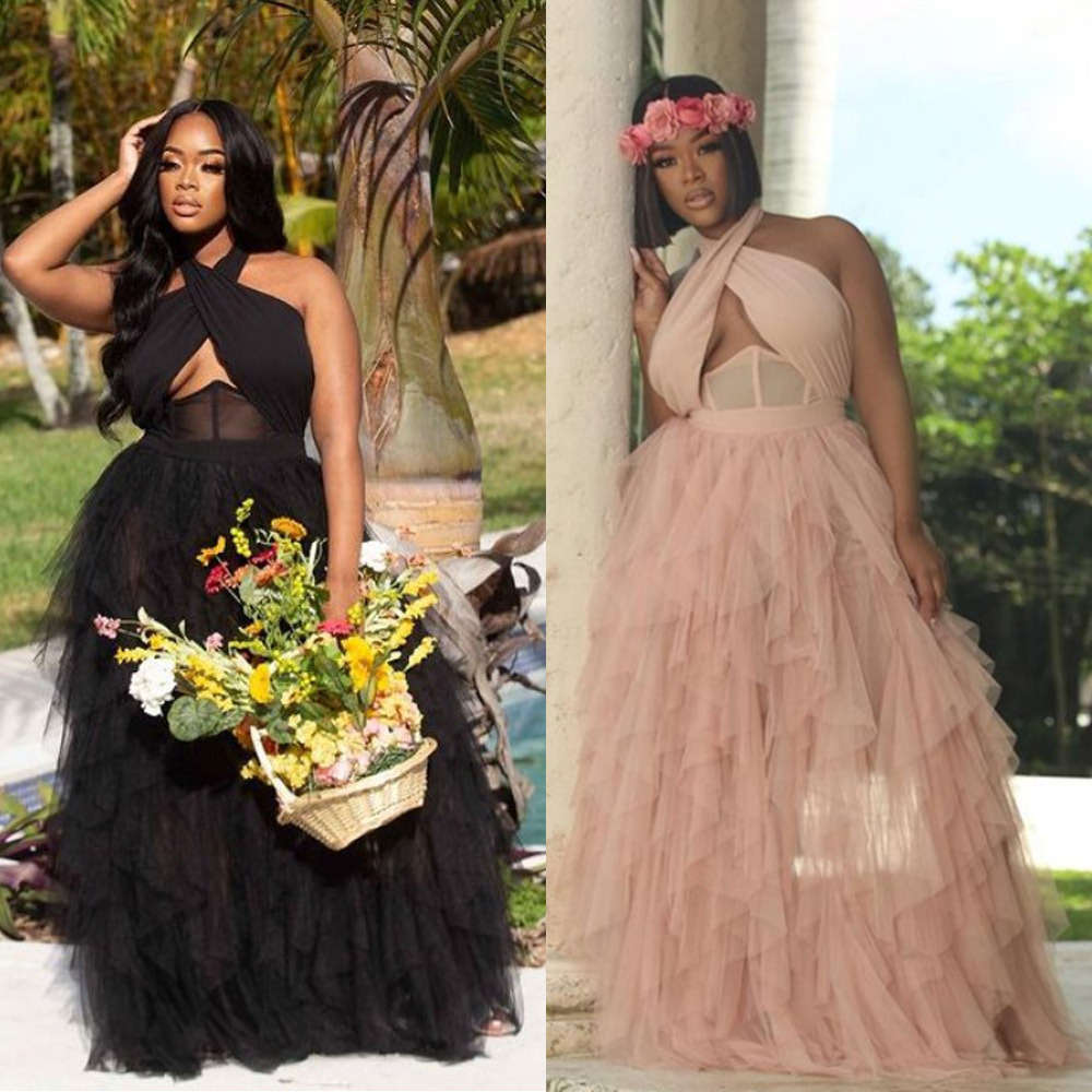 Chiffon evening dress