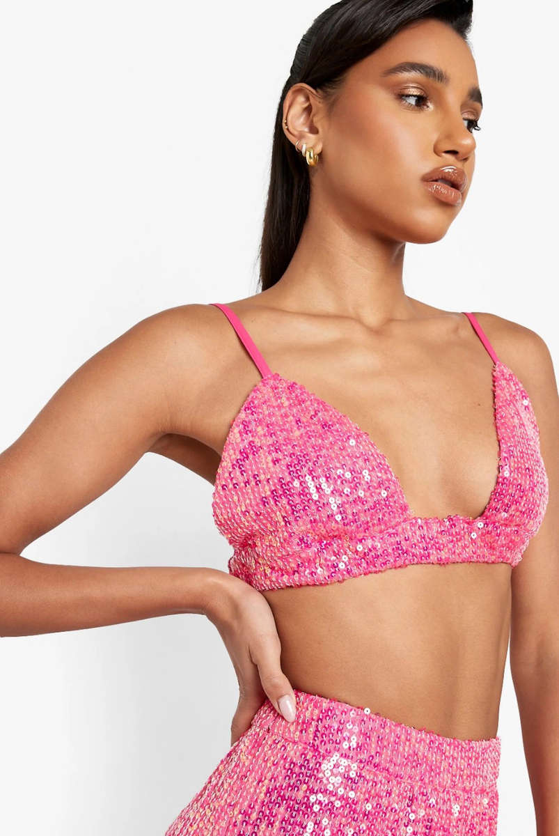 Rihanna sequin three-piece suit