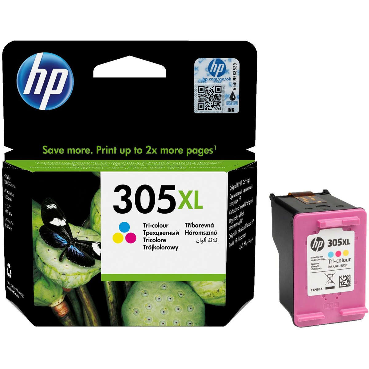 HP 305XL High Yield Tri Color Ink Cartridge